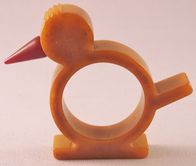 BO1 bakelite bird napkin ring